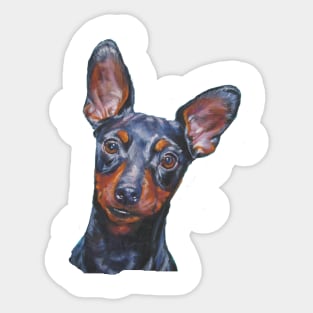 Miniature Pinscher Fine Art Painting Sticker